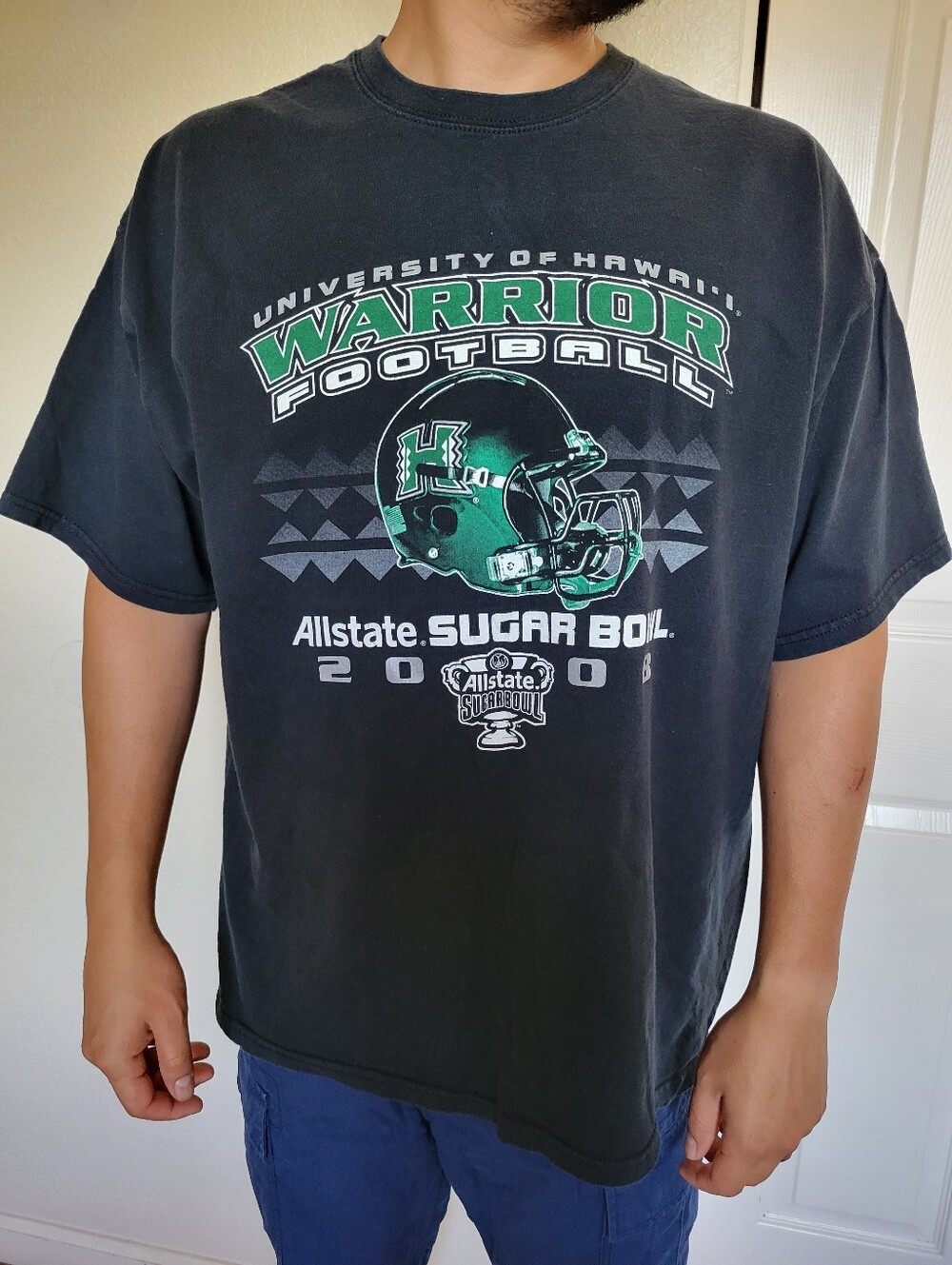 VNT ⁸Gildan Black Tee University Of HAwaii Football Size 2xl